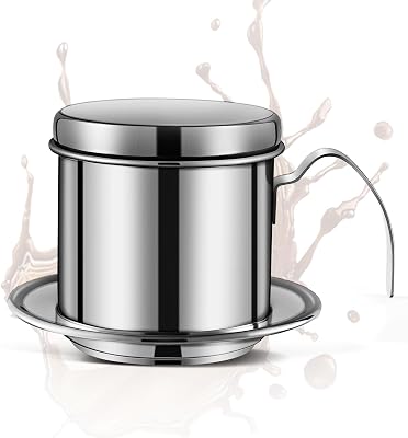 Authentic Vietnamese Coffee Dripper | Heavy-Duty 8oz Phin Filter Vietnamese Coffee Maker | Premium Stainless Steel Phin Coffee Filter for Rich Slow-Drip Brew