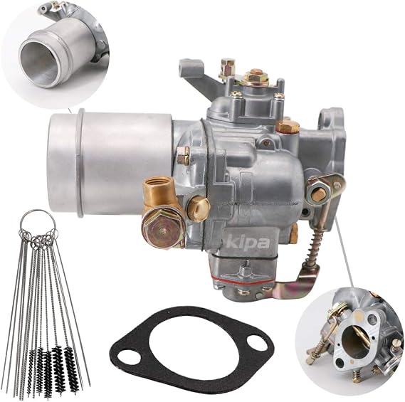 KIPA Carburetor fit for Jeep Willys 134 CI L-Head Engine Replace 1941-1945 MB 1941-45 GPW 1945-49 CJ2A 48-53 CJ3A 50-52 M38 1 Barrel # 17701.01 923806 With Gasket Durable
