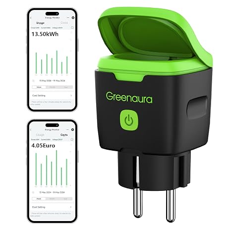 Greenaura WLAN Outdoor Socket with Current Measurement and Timer IP44