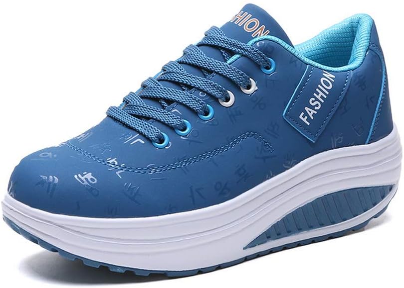 Women's Wedge Sneakers Casual Platform Mid-Heel Traveling Shoes