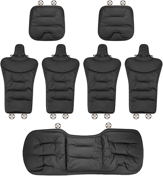 Fronx Compatible, Car Seat Cushion, Soft, Comfortable, Thick, Fits Fronx, 3S Series, WD Series, WE-type, etc., Car Seat Cover Set, Cushion, Seat Cushion, Winter, Body Pressure Dispersion, All Seasons | 通気穴のあるPUレザー製で蒸れない,体圧を分散し長時間の運転も快適,ロゴ入りで車内のドレスアップに,滑り止め設計で運転中もズレない,柔らかい綿内蔵,取付簡単,用途や定員で選べる豊富なセット展開
