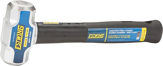Estwing 2.5 lb Soft Face Sledge Hammer - 12" Indestructible Handle, Shock-Absorbing Grip, Overstrike Resistant