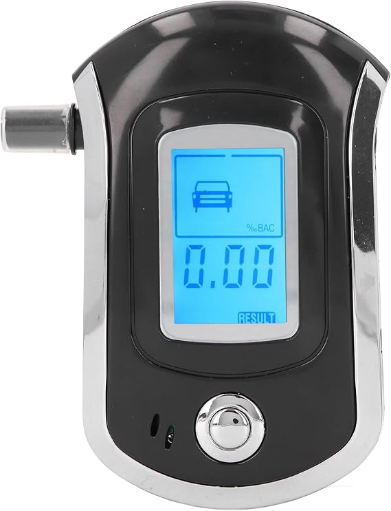 Breath Alcohol Tester High Accuracy Digital LCD Display Portable Alcohol Detector with Advanced Sensor Technology for Home and Professional Use ABS Material 113g