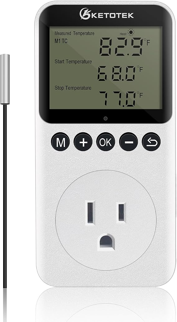 KETOTEK KT3200PRO Day Night Thermostat Temperature Controller Outlet