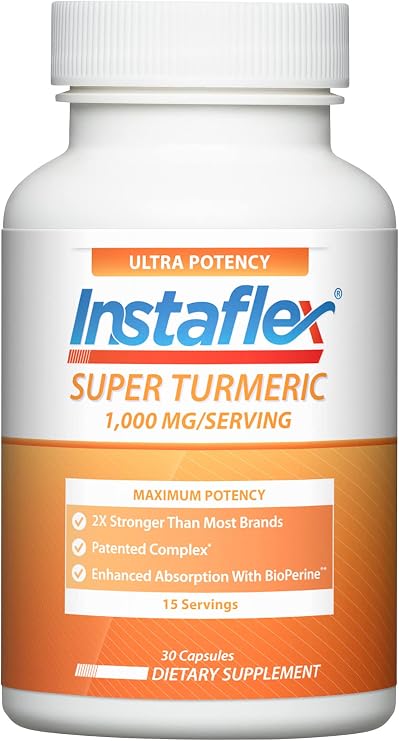 Instaflex Super Turmeric Joint Support, 1000mg Turmeric, BioPerine - 30ct | Enhanced Absorbtion, Joint Supplements