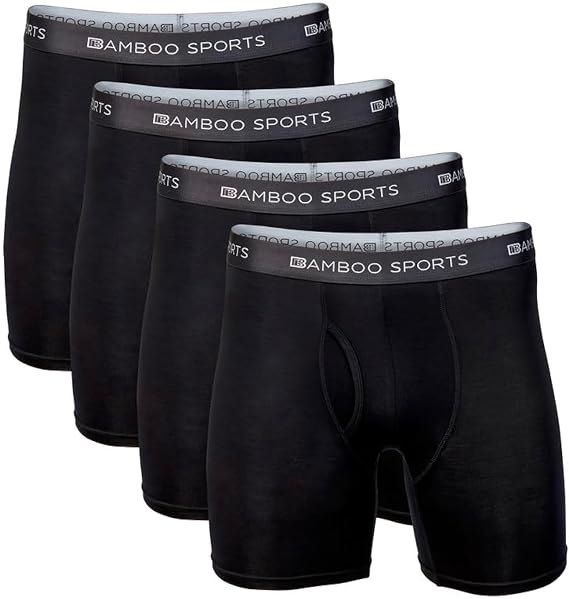 Bamboo Sports Mens 4 inch Boxer Briefs