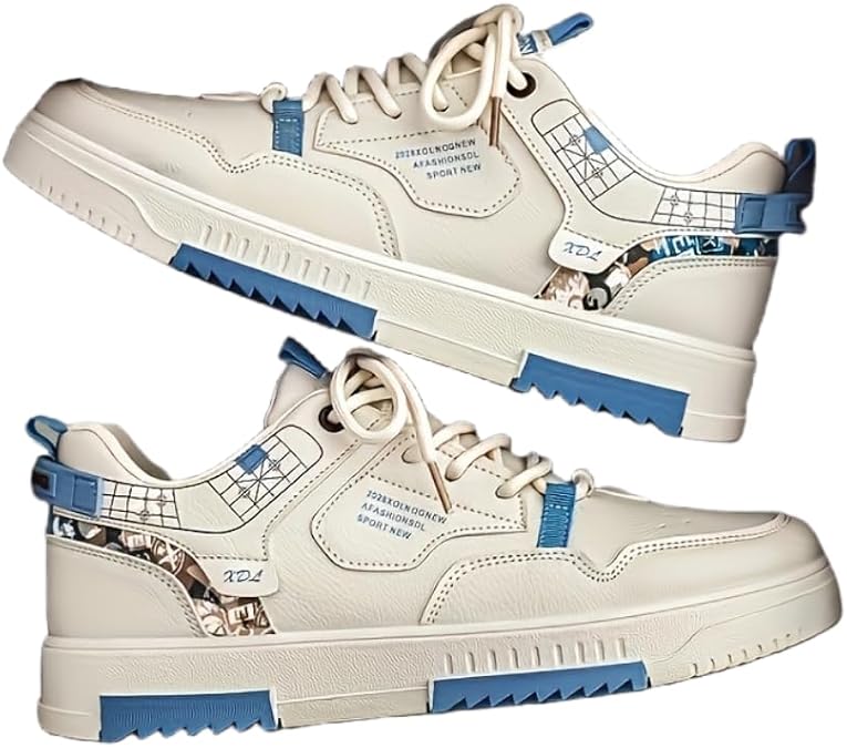 Skate Shoes for Men - Breathable, Slip-Resistant, Lace-up Sneakers with Good Grip,Men's Sneakers