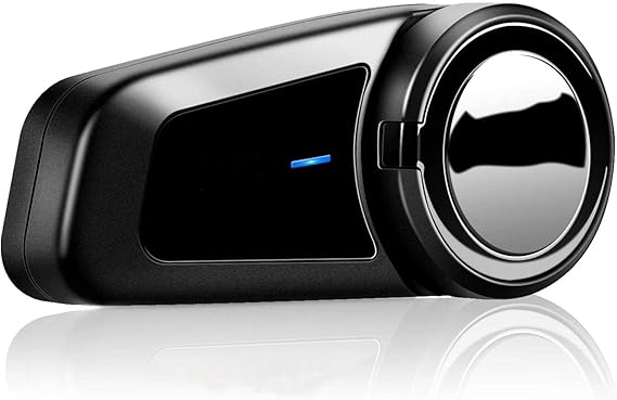 QSPORTPEAK M2 Motorbike Bluetooth Helmet Headset Intercom, Full Duplex Wireless Motorbike Interphone for 6 Riders/Range 1000m/FM Radio/GPS/MP4, Connect with Any Bluetooth Headset (1 Pack)