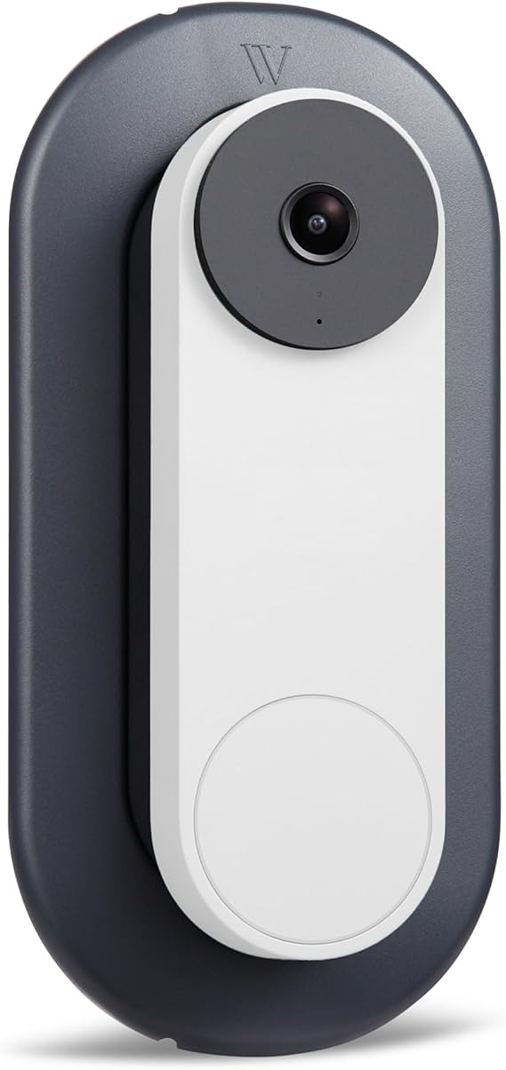 Wasserstein Wall Plate Mount Compatible with Google Nest Doorbell (Wired, 2nd & 3rd Gen) - Wall Plate Cover for Wired Nest Doorbell Camera - NOT Compatible Nest Doorbell (Battery) - Made for Google