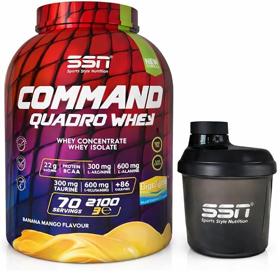 SSN Sports Style Nutrition Command Quadro Whey Protein Tozu Muz Mango 2100 Gr