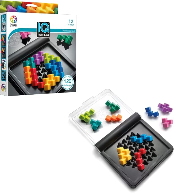 SmartGames IQ Perplex Travel Puzzle Game with 120 Challenges for Ages 12 to Adults