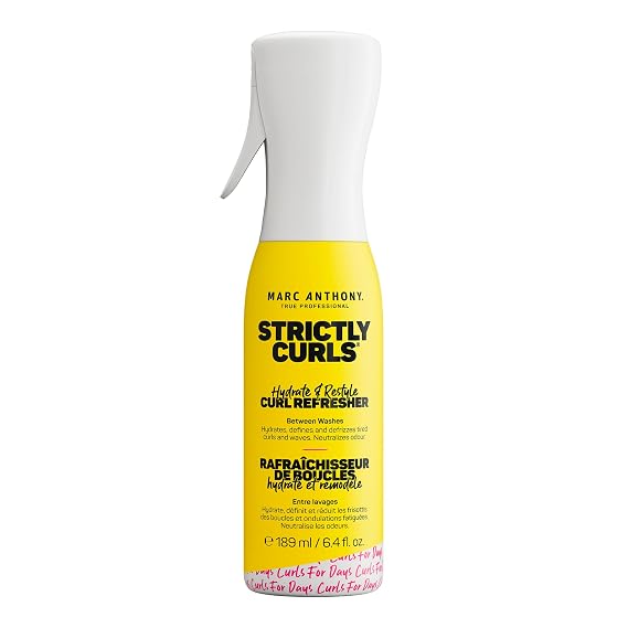 Marc Anthony Curl Refresher Spray, Strictly Curls - Lightweight Anti-Frizz Curly Hair Spray Hydrates & Restyles for Soft, Bouncy, Defined Curls & Waves - Sulfate-Free Hair Styling Products