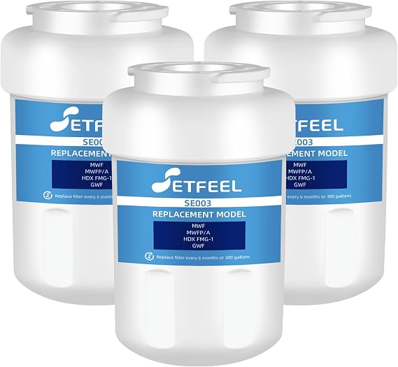 Mwfp Water Filter Replacement for GE Profile MWF, Hdx Fmg-1 Mwfa, Gwf, Mfw, Gemwf, 197D6321P006, 46-9991, 469991, Gse25gshecss, Gse25hmhbhes, Mwfp3pk for GE Monogram Water Filter, 3-pack