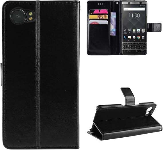 Case for BlackBerry DTEK70 Case Cover,Flip Leather Wallet Cover Case for BlackBerry KEYone BBB100-1 BBB100-2 BBB100-3 BBB100-4 BBB100-5 BBB100-6 BBB100-7 Case Black
