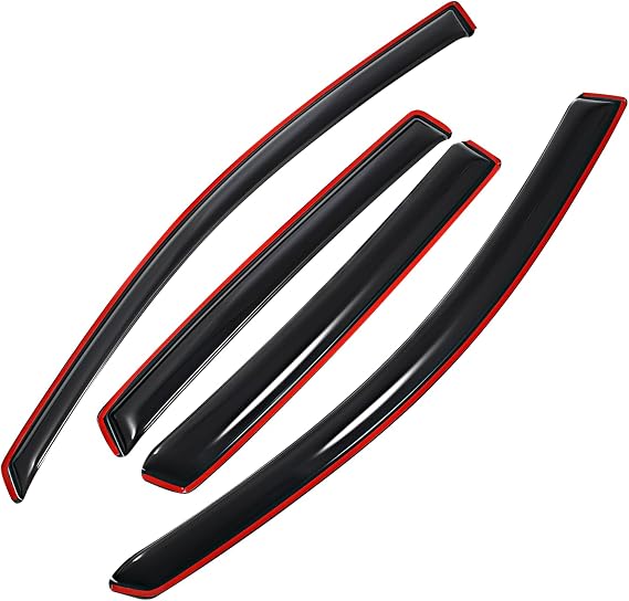 In-Channel Wind Deflector for Honda CR-V MK4 5 Door SUV 2013-2017 Window Visors Sun Rain Guard Vent Weather Shields, Smoke, 4Pcs