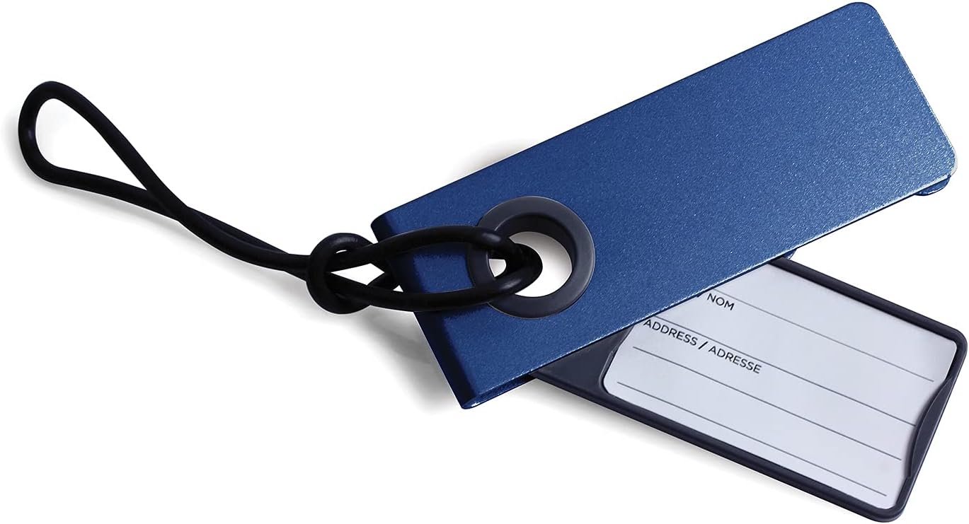 Lexon NEO Luggage Tag with Elastic Cord, Dark Blue LL114DB