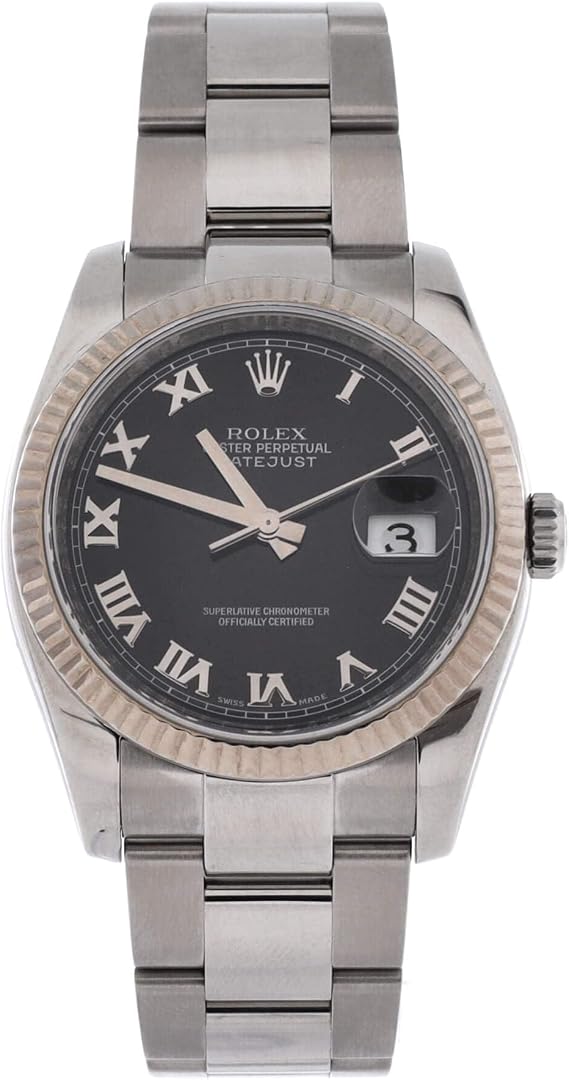 Pre-Loved Oyster Perpetual Datejust Automatic Watch Stainless Steel and White Gold 36
