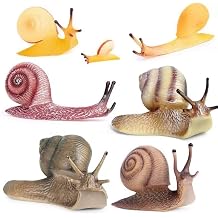 7 Pcs Snail Figurine Miniature Snail Realistic Animal Figurines Fairy Garden Micro Landscape Decor