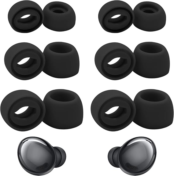 6 Pairs Replacement Ear Tips for Gal-axy Buds-Pro, Silicone Earbuds Cap