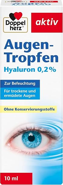 Doppelherz Eye Drops Hyaluronic 0.2% - Suitable for Contact Lens Wearers
