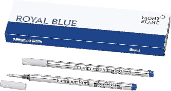 MONTBLANC Fineliner Refills (B) Pacific Blue 105171 Pen Refills for Fineliner and Rollerball Pens by MONTBLANC 2 x Fiber Tip Pen Refill