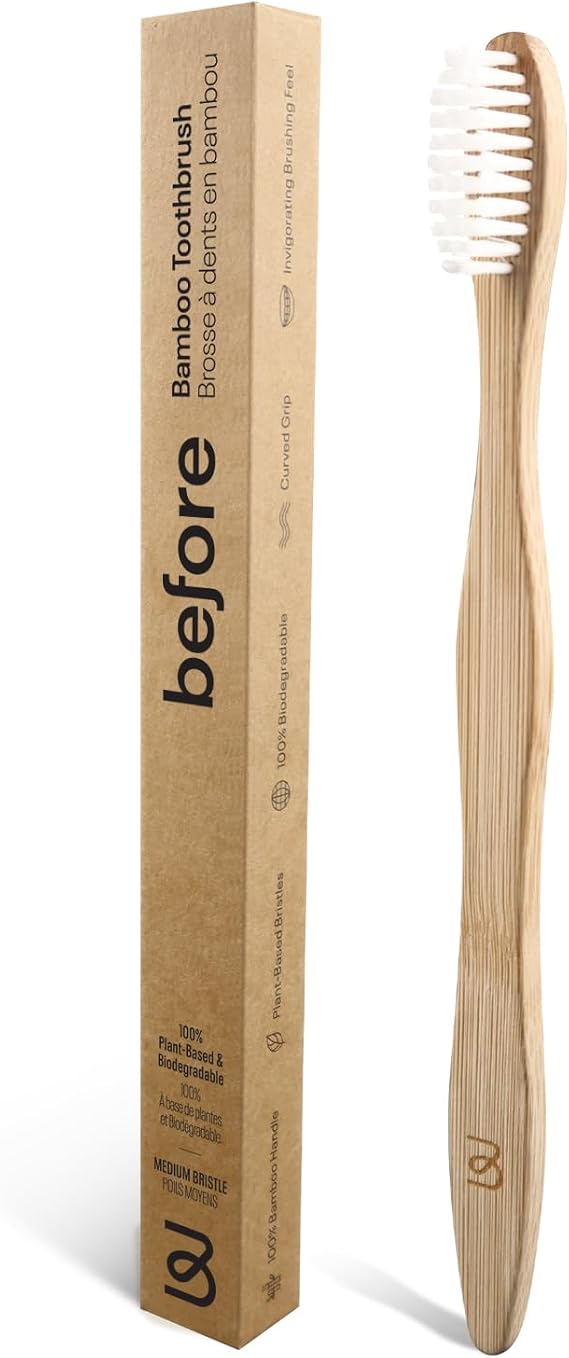 Before | Bamboo Toothbrush | 100% Biodegradable | Helps Improve Oral Health