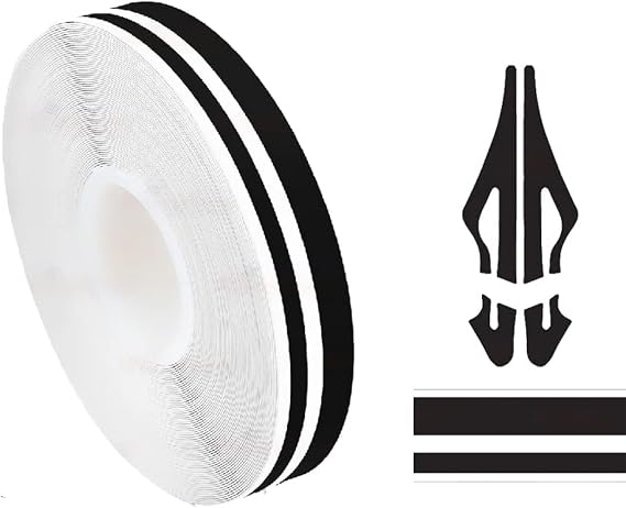 Car Pinstriping Tape -Vinyl Pin Striping Decals DIY Stickers Glossy for Motorcycle Home Door Musical Instrument 32Ft (9.8m) (Black)