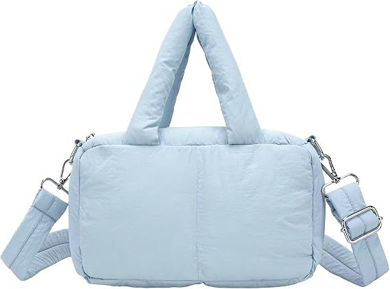 Small Puffer Bag for Women, Crossbody Puffer Tote Bag Quilted Puffy Bags Satchel Shoulder Purse Fluffy Handbag