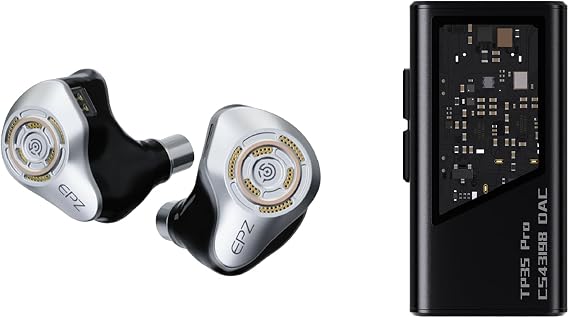 EPZ P50 in Ear Monitor Headphones 1DD+2BA+2Planar Hybrid Drivers &TP35 PRO IEM DAC Headphone Amplifier