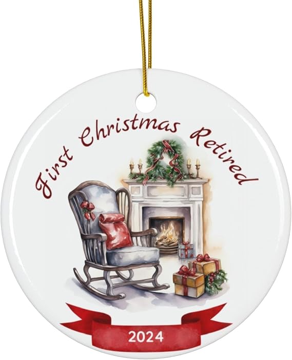 First Christmas Retired Ornament, 2024 Keepsake Holiday Ornament for Retiree