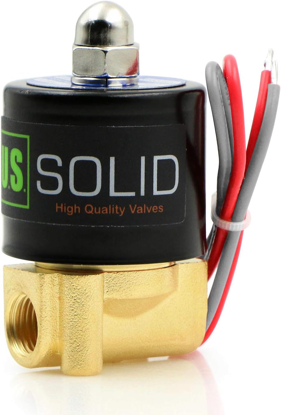 U.S. Solid 14 Brass Electric Solenoid Valve 24VAC Normally Closed VITON