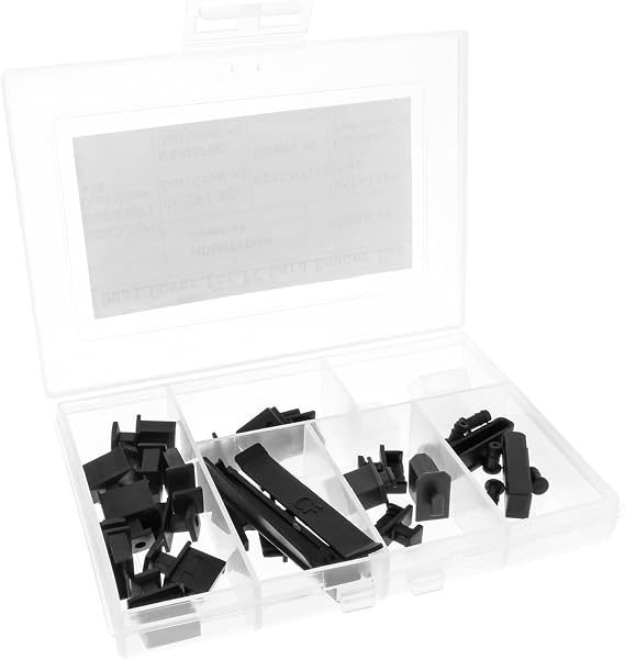 Dustcover Kit Inline for Front Panel and (32 Teilig) Cardreader Black