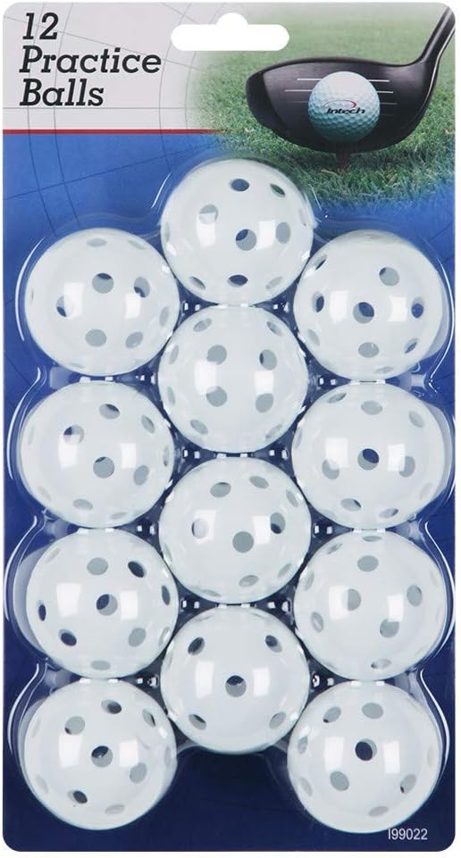Intech Practice Golf Balls with Holes, 12 Pack