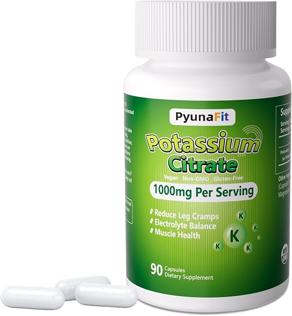 Potassium Supplement 1000mg, 90 Capsules