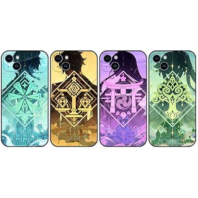 GI Archon Phone Case Venti Zhongli Raiden Shogun Nahida Cool Genshin Gifts Multicolor