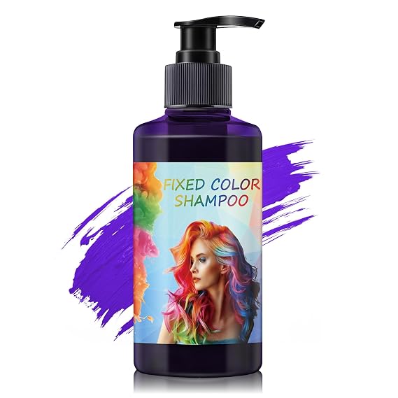 Purple Color Conditioner Depositing,Color Depositing Shampoo,10.14Oz | 3-in-1 Hair Dye Conditioner for Hair Gloss,Prolong Vibrancy,Gently Cleanses,Moisturizing,Vegan and Cruelty-free