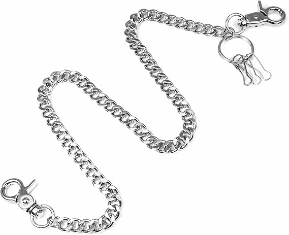 Wallet Chain, Wallet Chain Hip Hop Punk Pants Chain Belt Pocket Chain for Women & Men, Goth Accessories for Pants and Wallet