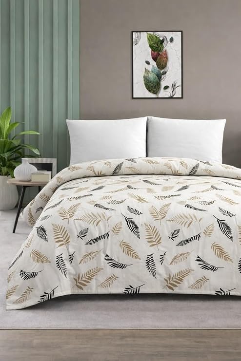 Mulberry Çift Kişilik Pike Yatak Örtüsü%100 Pamuk 220x230 Siyah tüy