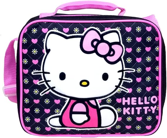 Fast Forward Hello Kitty Lunch Bag, Black, Medium (C6CO06)