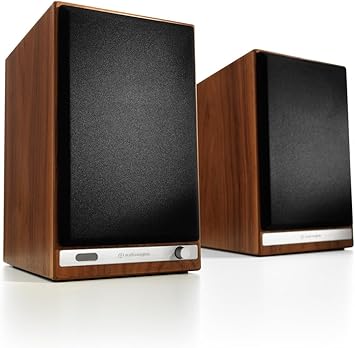 Audioengine HD6 Powered Bookshelf Speakers Bluetooth Speakers for Turntables, Vinyl Records, Home Stereo and Music Streaming - Walnut