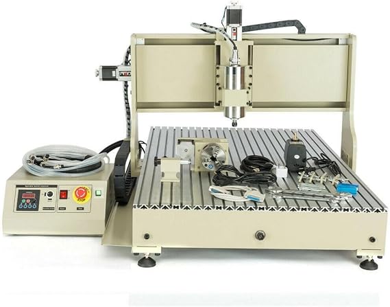4 Axis CNC Router 8050-1500W VFD Spindle Engraving Machine with USB Port, 500x800x120mm Working Area, Water Cooling & Tool Sensor - Metal, Wood, Acrylic Cutter for DIY & Commercial Use