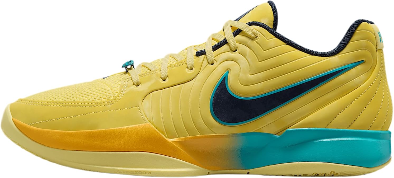 Ja 2 Basketball Shoes (FD7328-700, Soft Yellow/University Gold/Dusty Cactus/Obsidian) Size 8