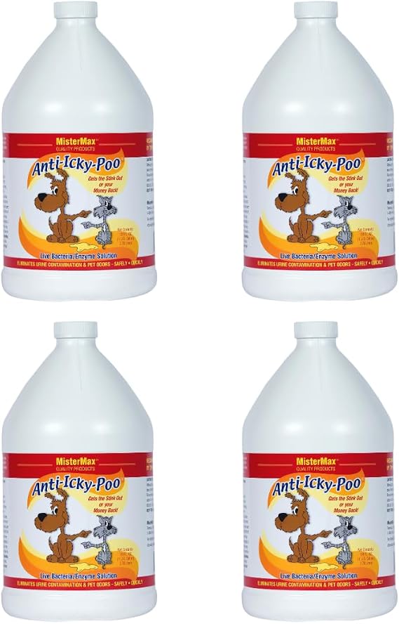 MisterMax Anti Icky Poo Pet Urine Enzyme Cleaner, Original Scent, 4 Gallons