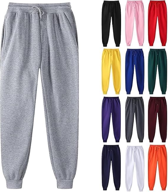 Joggers for Women Elastic Waisted Sweatpant with Pockets