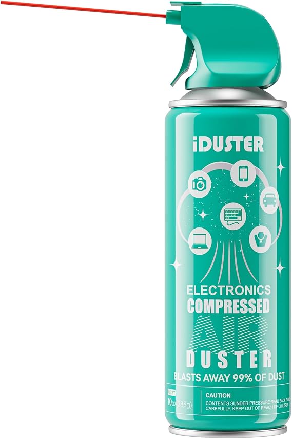 iDuster Disposable Compressed Air Duster, Computer Cleaner, Keyboard Cleaner, 1 Can