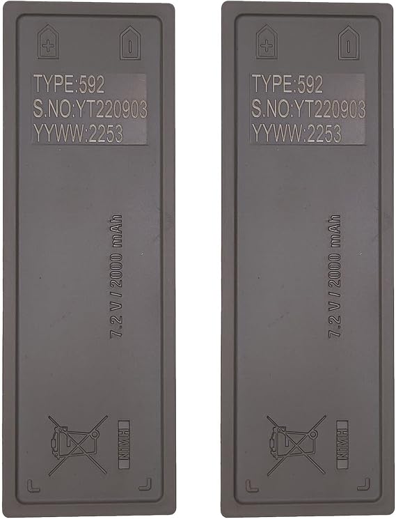 2Pcs 7.2V 2000mAh Ni-MH 592 Battery for Scanreco 16131 590 592 960 BS590 Cifa EA2512 Effer Fasse Fassi FBS590 RSC7220