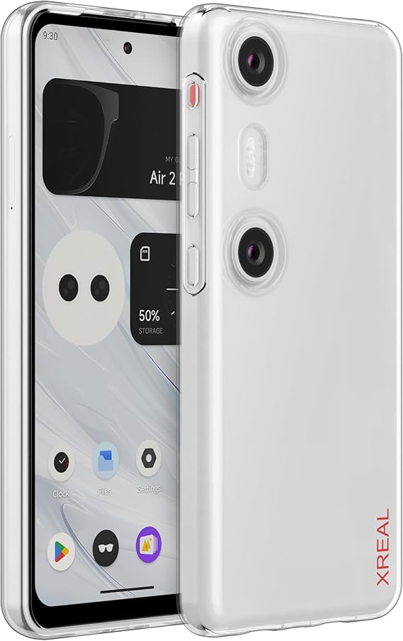Cresee Case for XREAL Beam Pro, Clear Cover Slim Fit Shockproof Flexible TPU Case for Xreal Beam Pro - Transparent