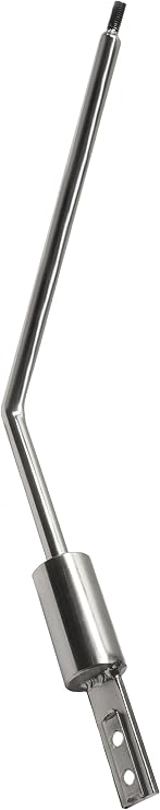 18" Extra Tall Jock/Semi Manual Truck Standard Bent Shifter Lever for G56 Dodge Ram 2500 3500 (2006.5+), Silver, Stainless Steel, 18" Length, 1/2" -13 Stud
