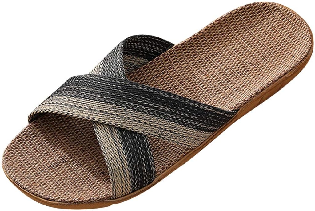 Mens Bed Room Slippers, Flip Flops Breathable Open Toe Summer Sandals Indoor Outdoor Slippers For Men