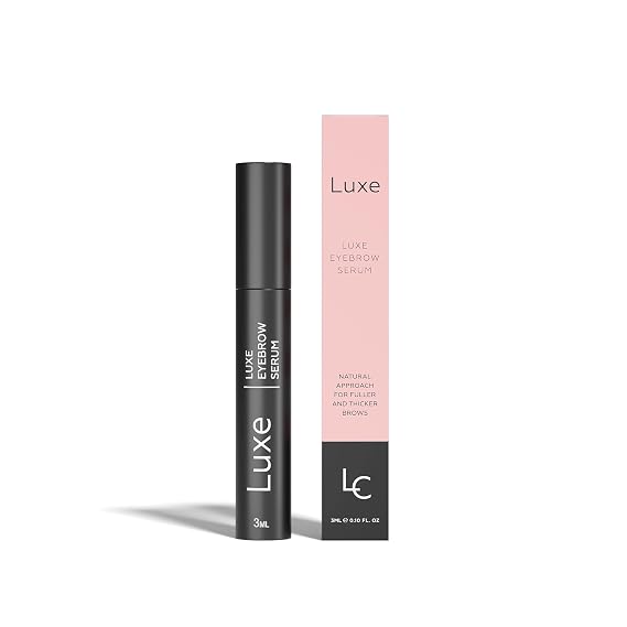Luxe Cosmetics Eyebrow Serum for Hair Growth Best Eyebrow Growth Serum for Fuller, Thicker, Longer Brows Natural Brow Growth Treatment Vegan Eyebrow Enhancing Formula for Women & Men
